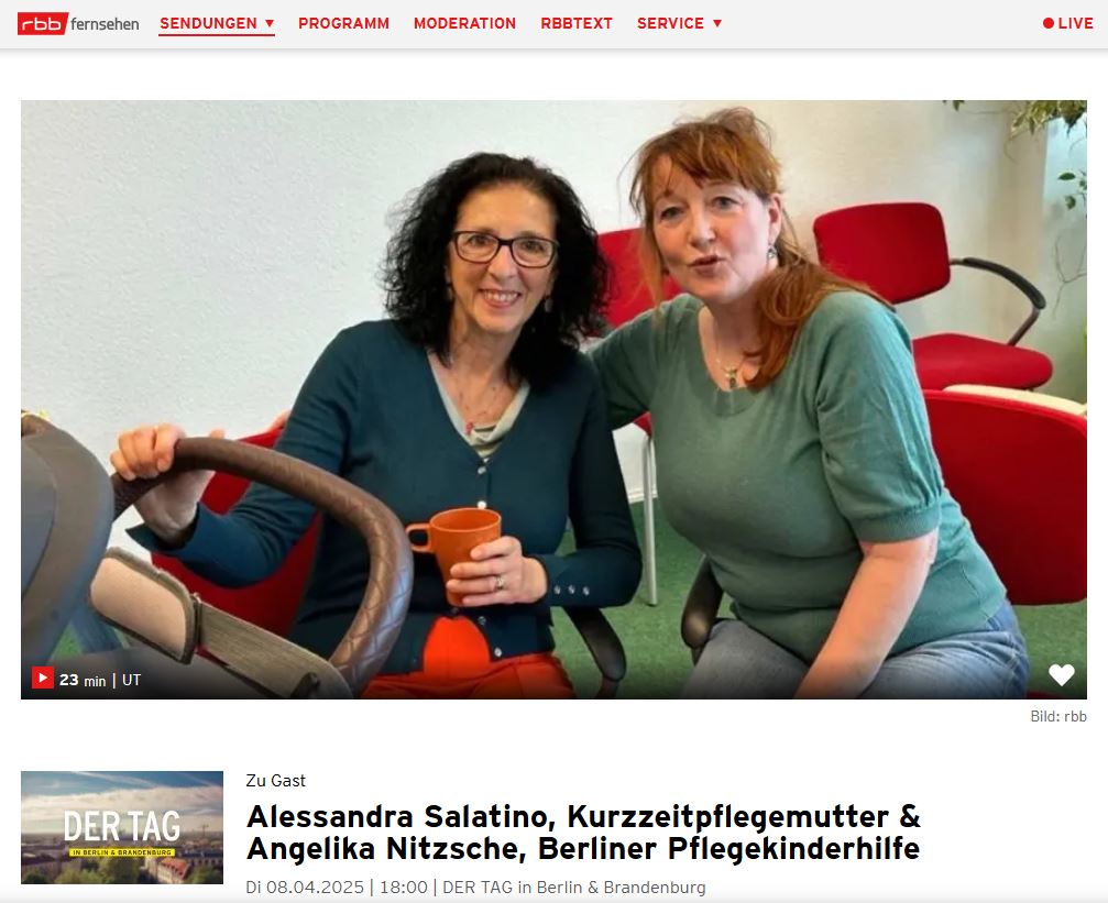 Angelika Nitzsche und Alessandra Salatino im Format DER TAG in Berlin und Brandenburg