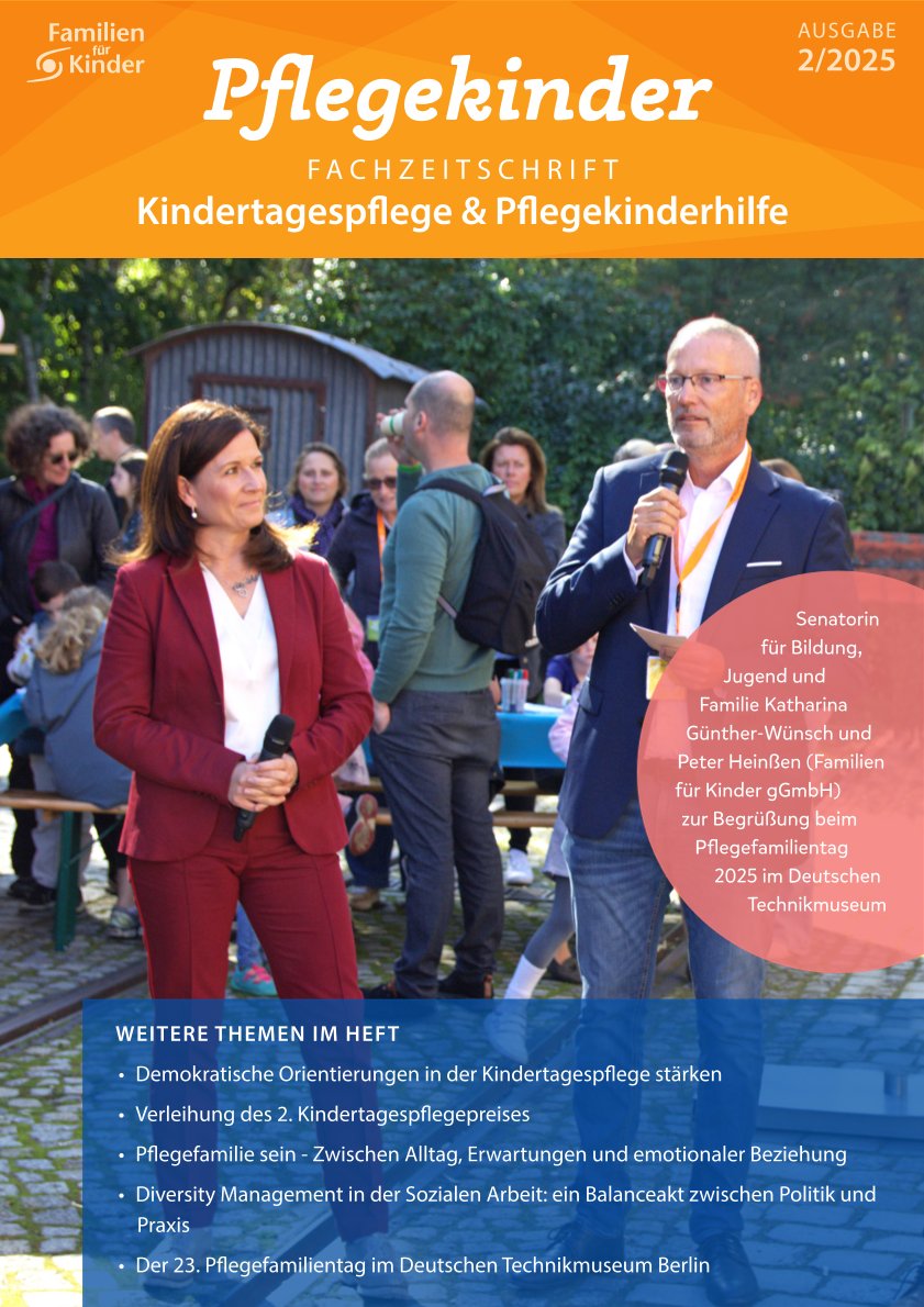 Titelblatt der Fachzeitschrift "Pflegekinder" 2/2025